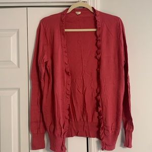 JCrew pink cardigan. Size M